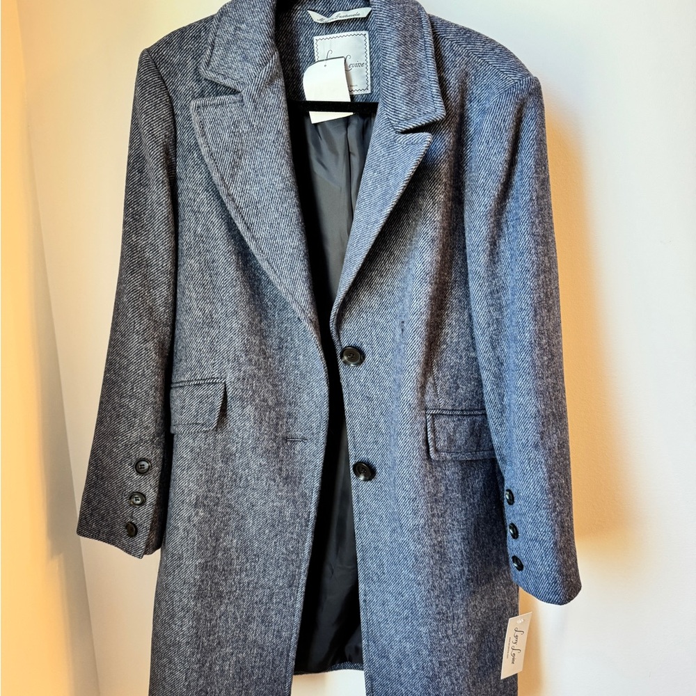 Larry Levine Charcoal Trench Coat